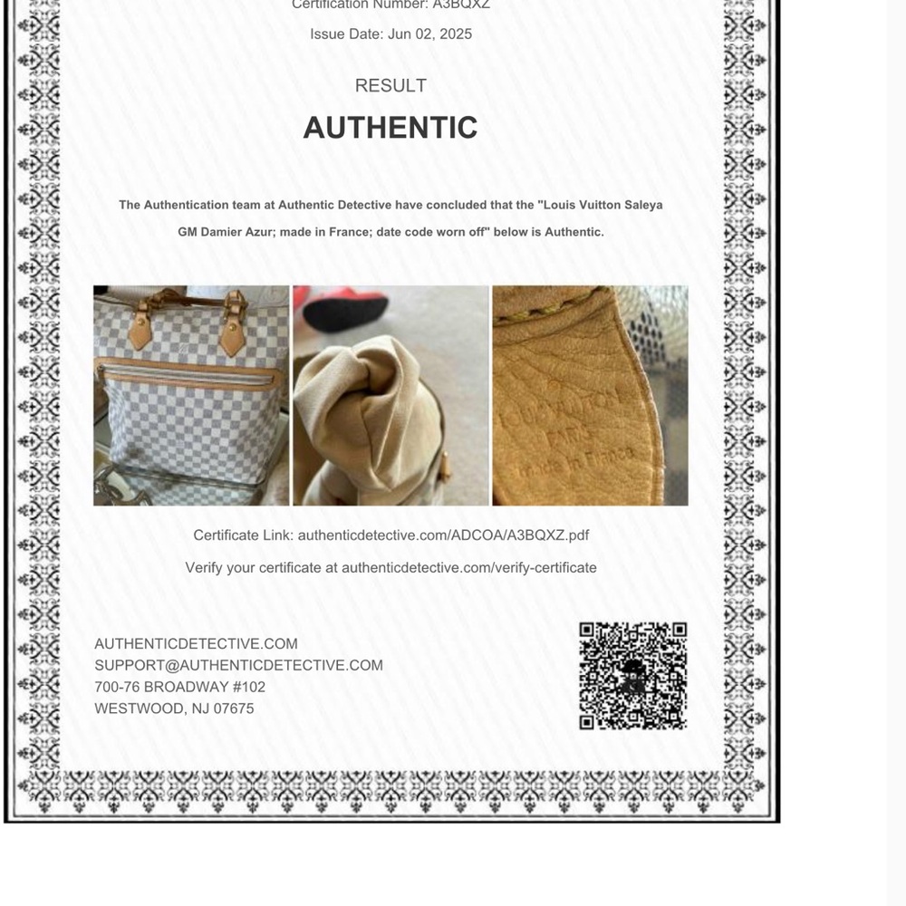 Louis Vuitton Saleya GM Damier Azur EUC / W/COA - Picture 15 of 15